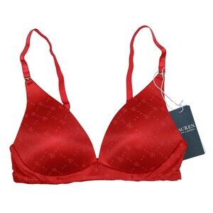 Ralph Lauren Comfort Wire-Free Full Coverage Padded Logo Women's T-Shirt Bra NWT
